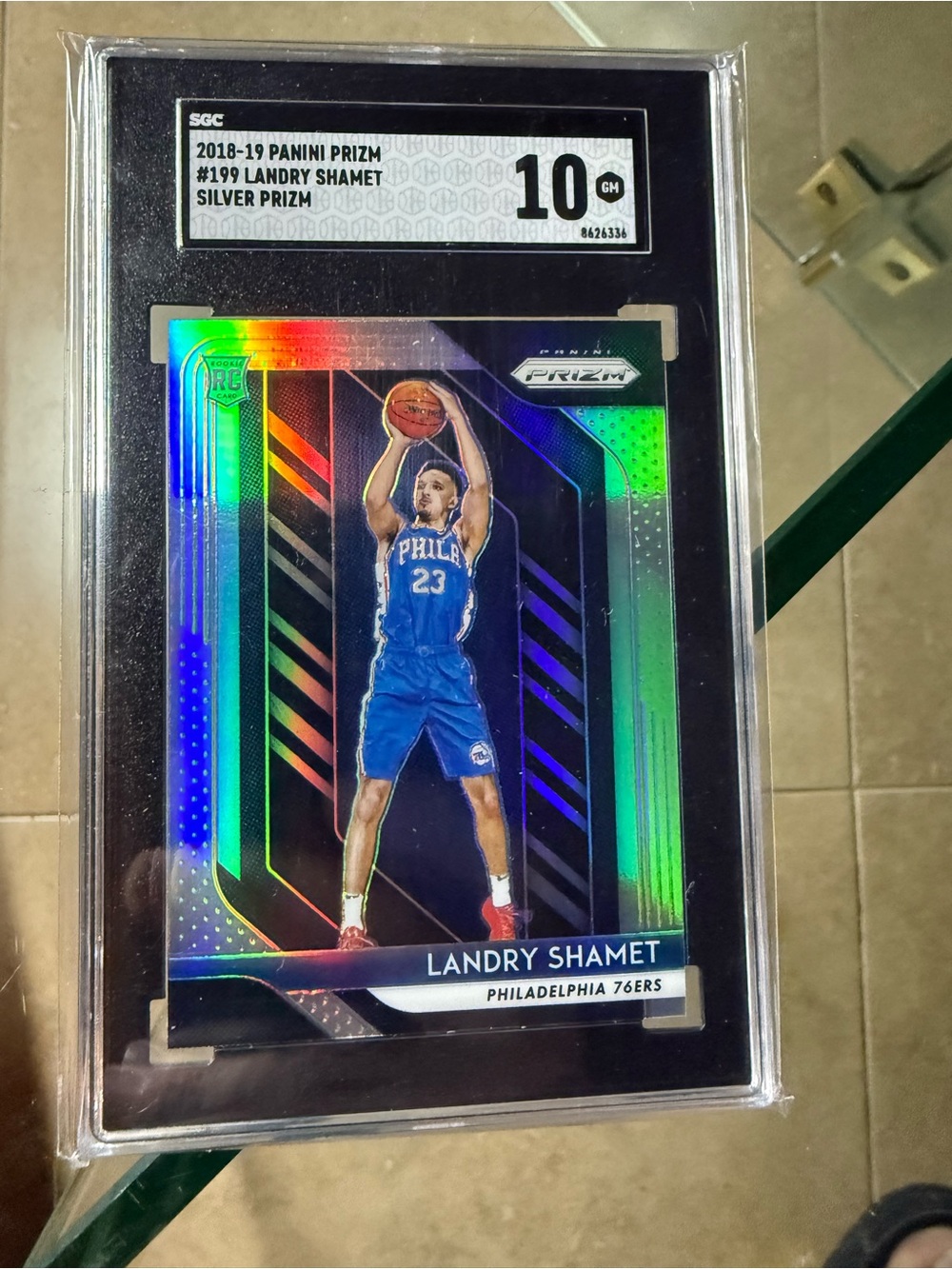 SGC 10 Graded 2018-19 Panini Prizm - Landry Shamet #199 Silver Prizm (RC)